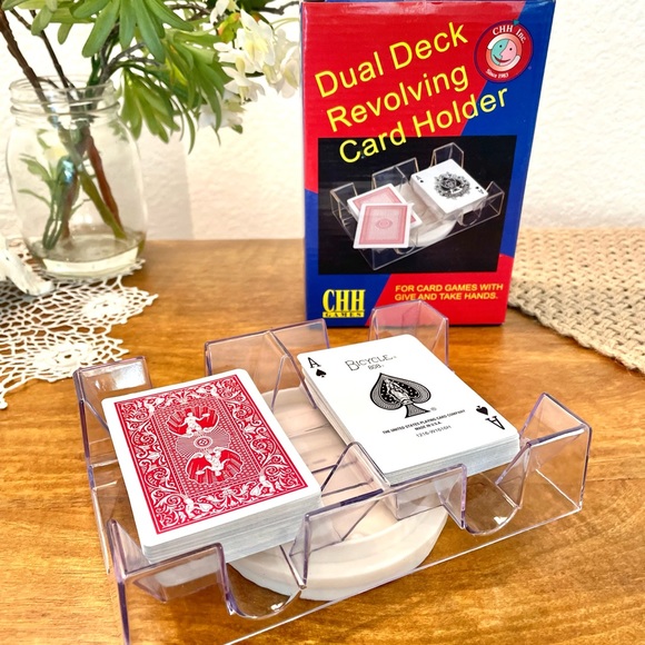 Dual Deck Revolving Card Holder - Picture 1 of 3